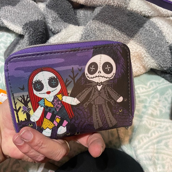 Disney  Loungefly Jack & Sally mini backpack & wallet - Picture 6 of 14